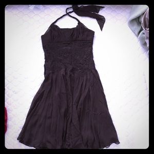 Brown BCBG Halter Dress